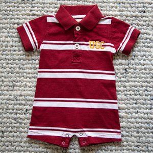 USC Boy's Collared Onesie